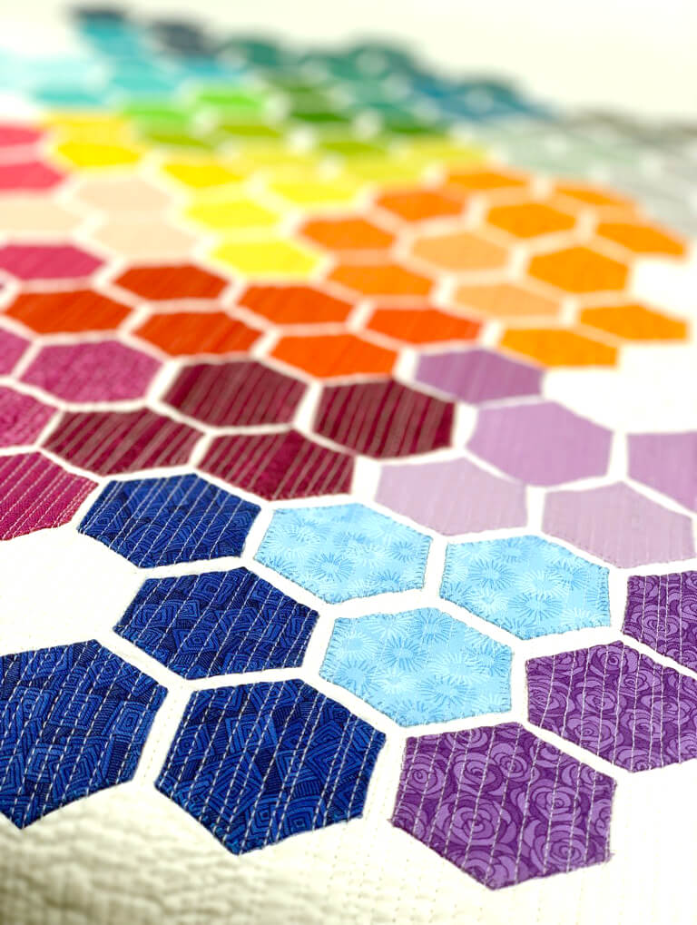 Shinae Farrar Hexie Quilt - Detail 2